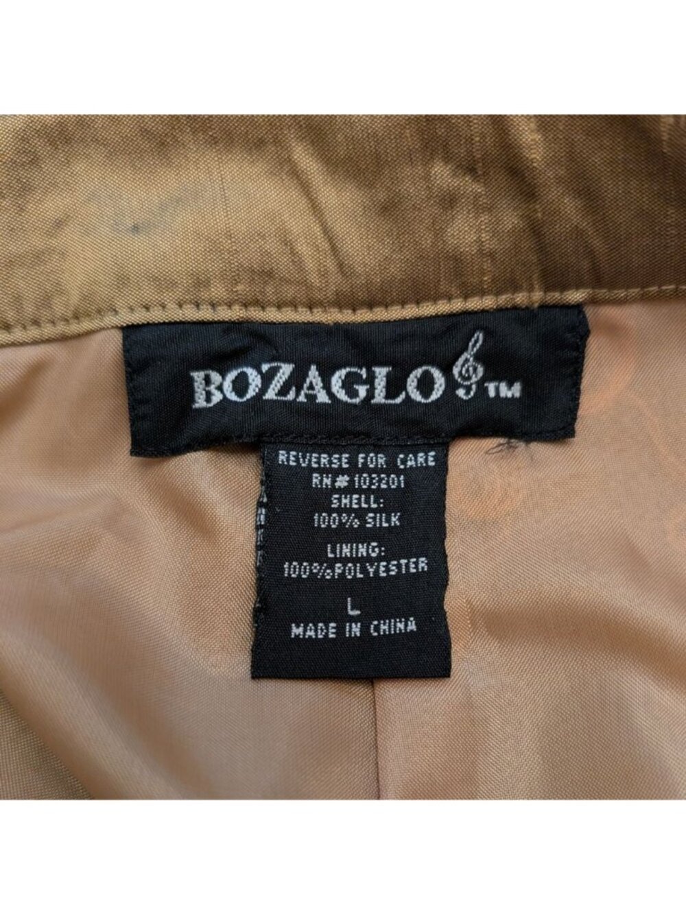 Bozaglo 100% Silk 2-Piece Set Shirt Pants Womens Size L/XL - Picture 2 of 14